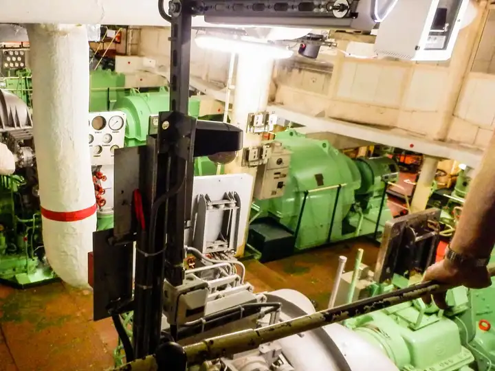 SS Rotterdam cruise ship hotel - engine room