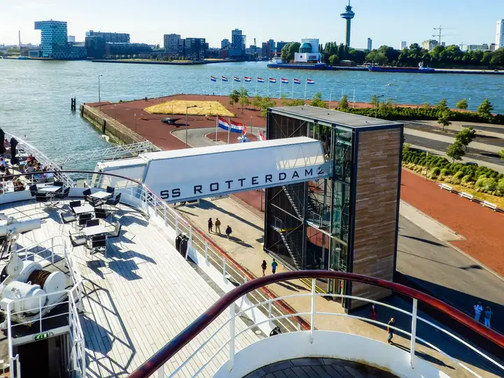 SS Rotterdam cruise ship hotel - skyline