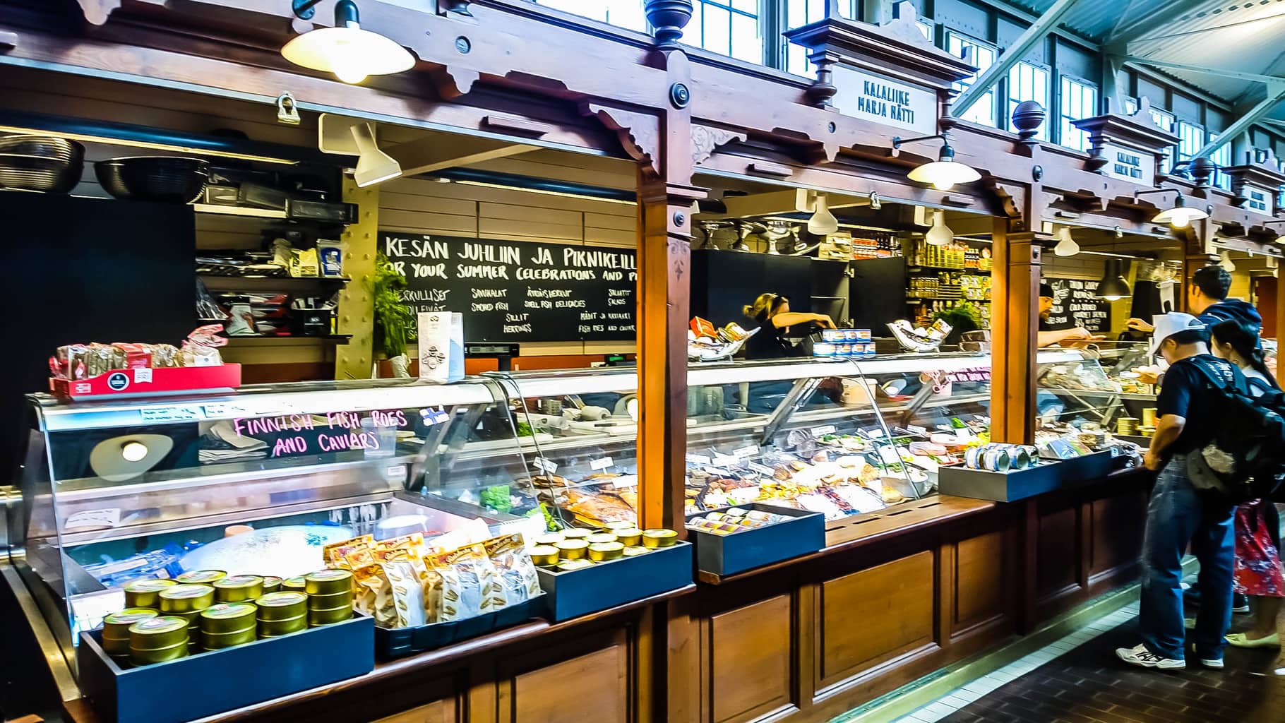 Food market in Helsinki Finland