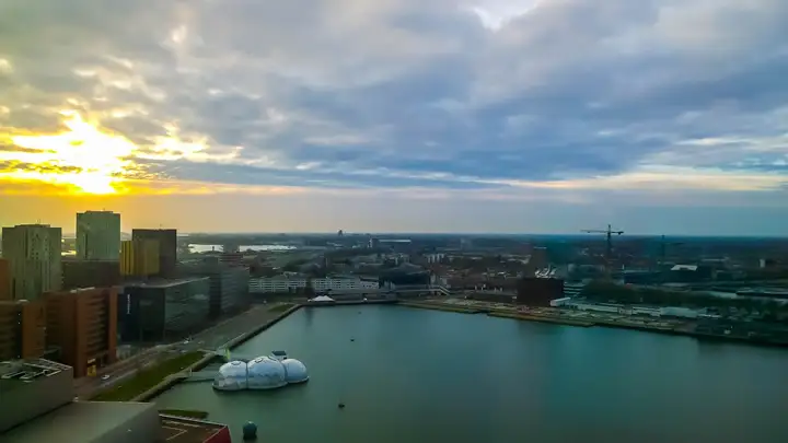 View from nhow Rotterdam design hotel