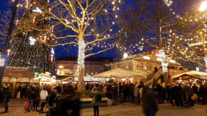 Christmas Market in Dortmund: Christmas lights