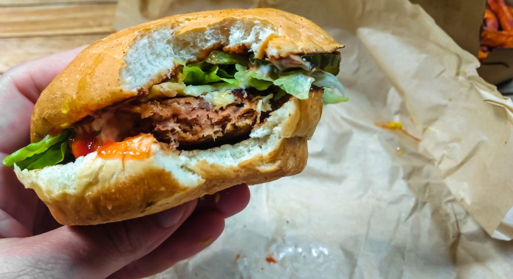 Beyond Meat burger at Lord of the Fries in Auckland