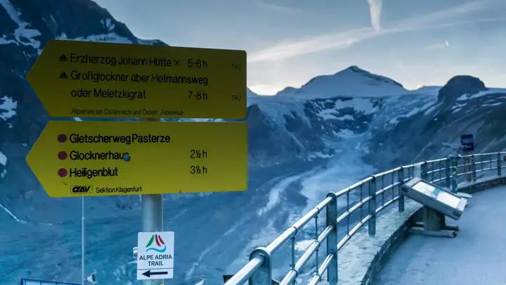 nd of the road at the Grossglockner glacier