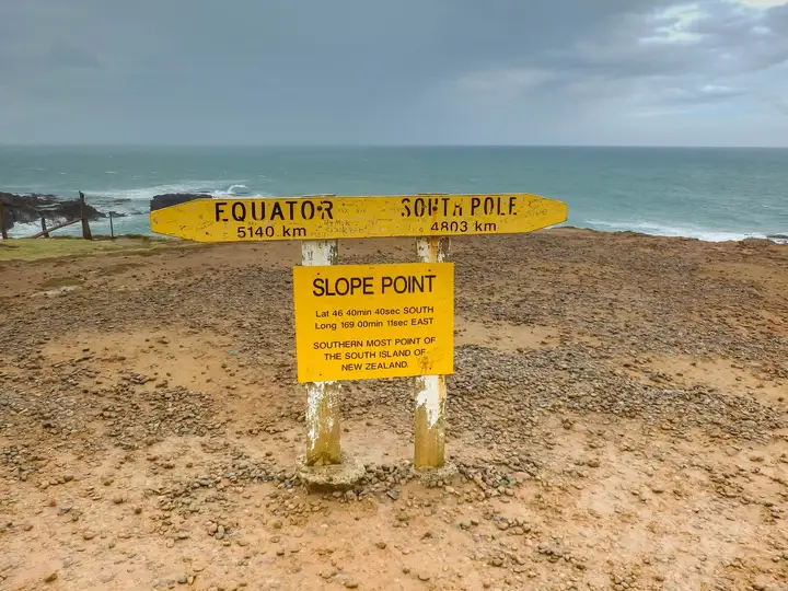 Southern most point of NZ's South Island: Slope Point