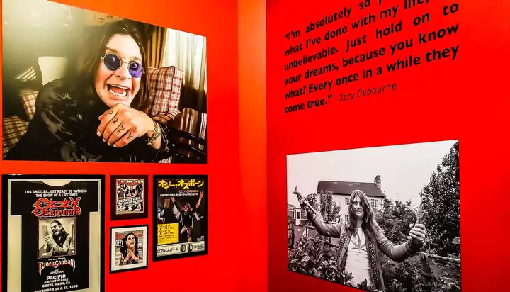 Focus on Ozzie at Black Sabbath Exhibition in Birmingham