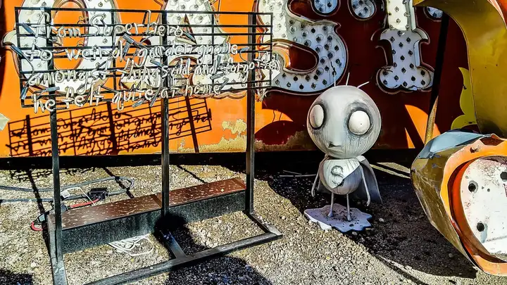 Tim Burton at Neon Museum in Las Vegas