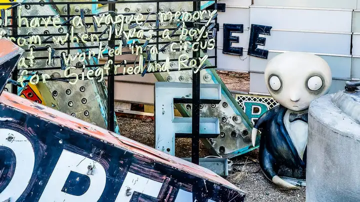 Tim Burton at Neon Museum in Las Vegas