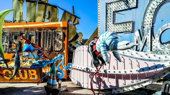 Tim Burton at Neon Museum in Las Vegas