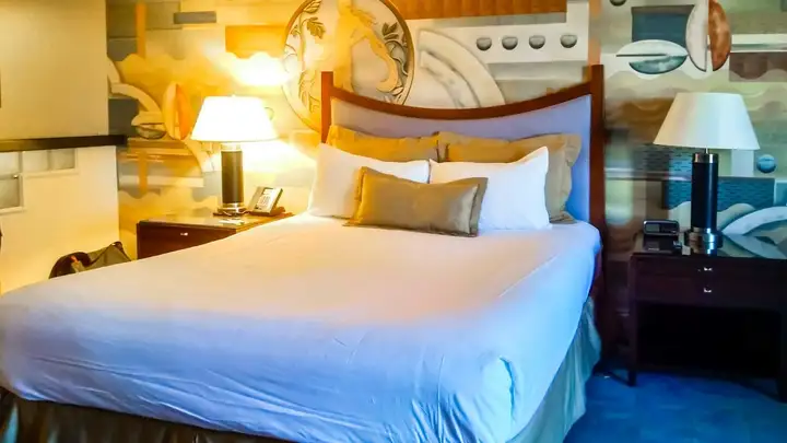 Comfy bed in Marquis Suite at NYNY