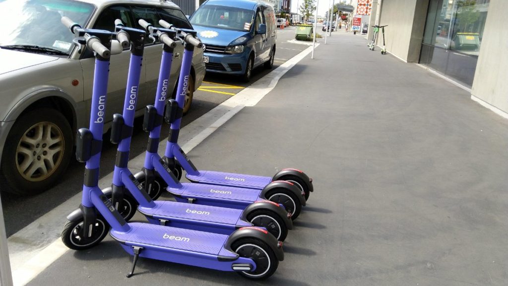 Beam & Lime e-scooters in Christchurch