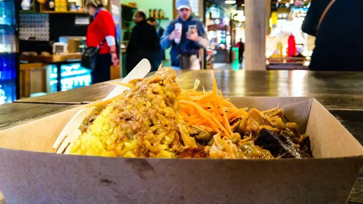Indonesian vegan food at Riverside Market