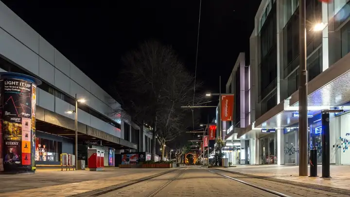 Street leading to Bridge of Remembrance