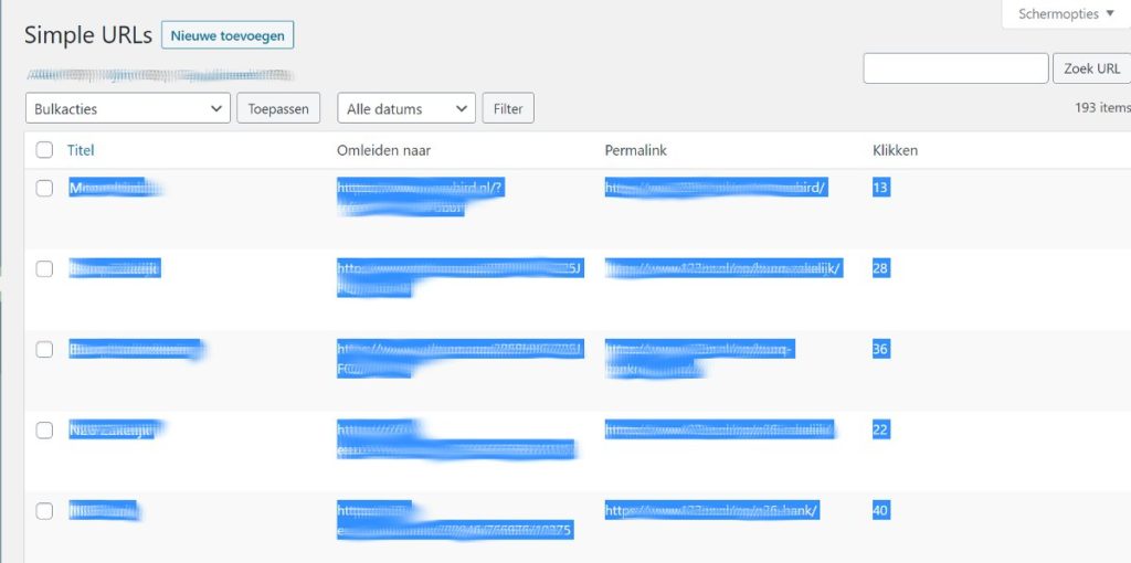 Simple URLs data to new short url plugin