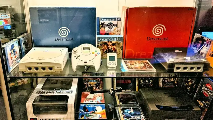 Game consoles at National Video Game Museum in Holland