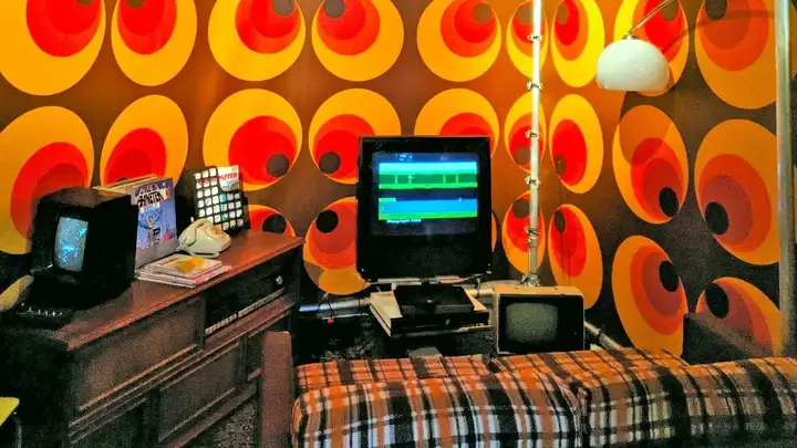 Classic child's room with oldskool computer