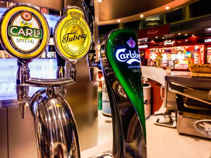 Carlsberg beer on tap