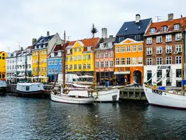 Colourful buildings at Nyhavn in Copenhagen