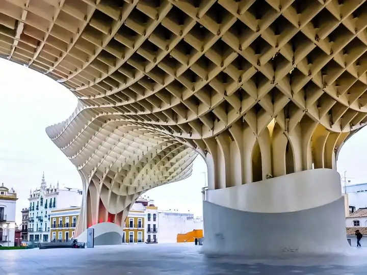 The Metropol Parasol or the Seville Mushrooms is a large wooden structure