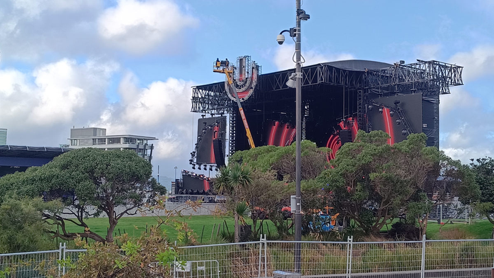 Ultra NZ's main stage being build