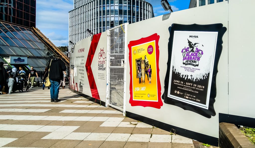Posters of the Black Sabbath Exhibition all around town