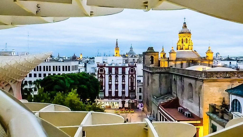 Sevilla view from Setas sunset