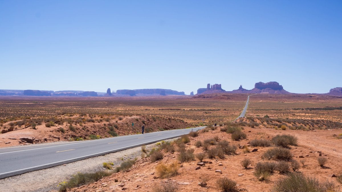 Road to Monument Valley in USA
