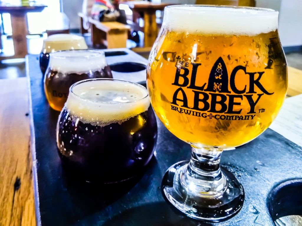 Craft beer tasting at Black Abbey Brewing