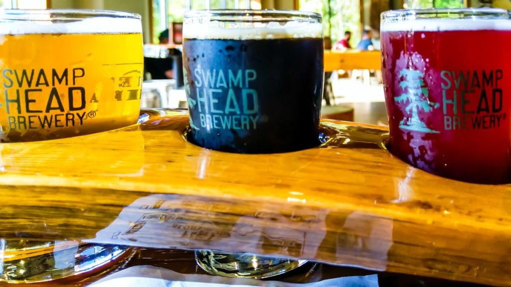 Tasting craft beer at Swamp Head