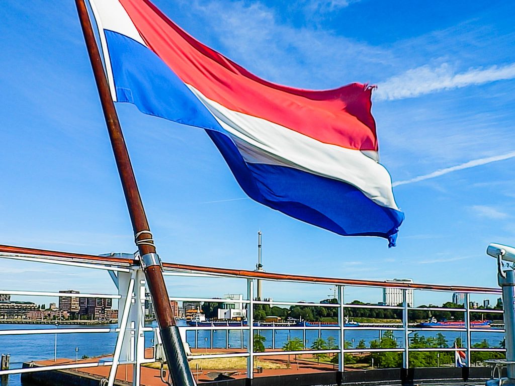 SS Rotterdam cruise ship hotel - Dutch flag