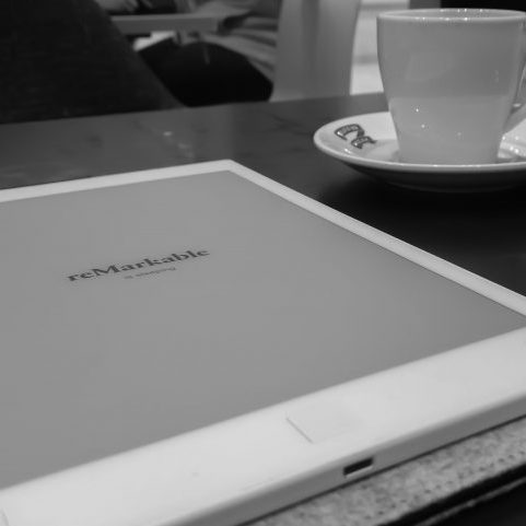 Meeting with coffee and reMarkable
