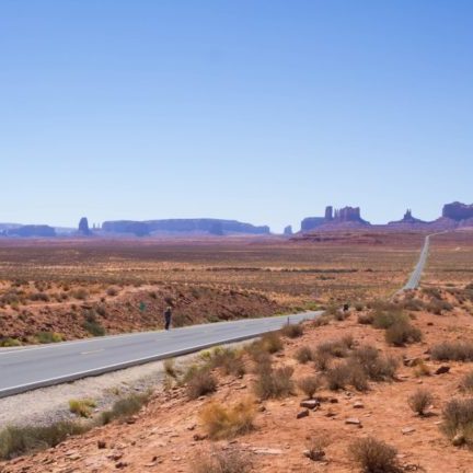 Road to Monument Valley in USA